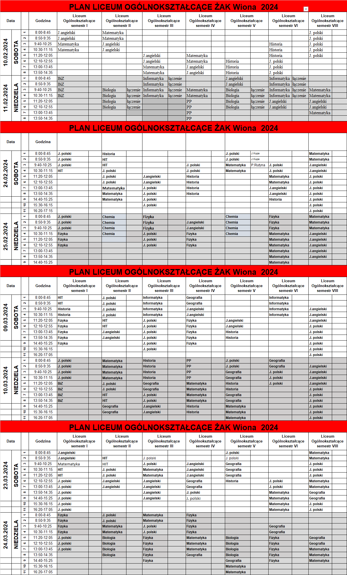 Vii Liceum Ogólnokształcące Lublin Plan Lekcji lublin.zak.edu.pl